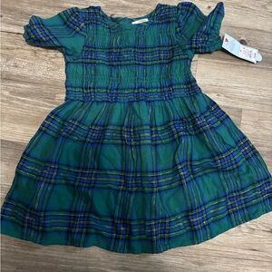 Cat & Jack Green and Blue Plaid Kids Dress